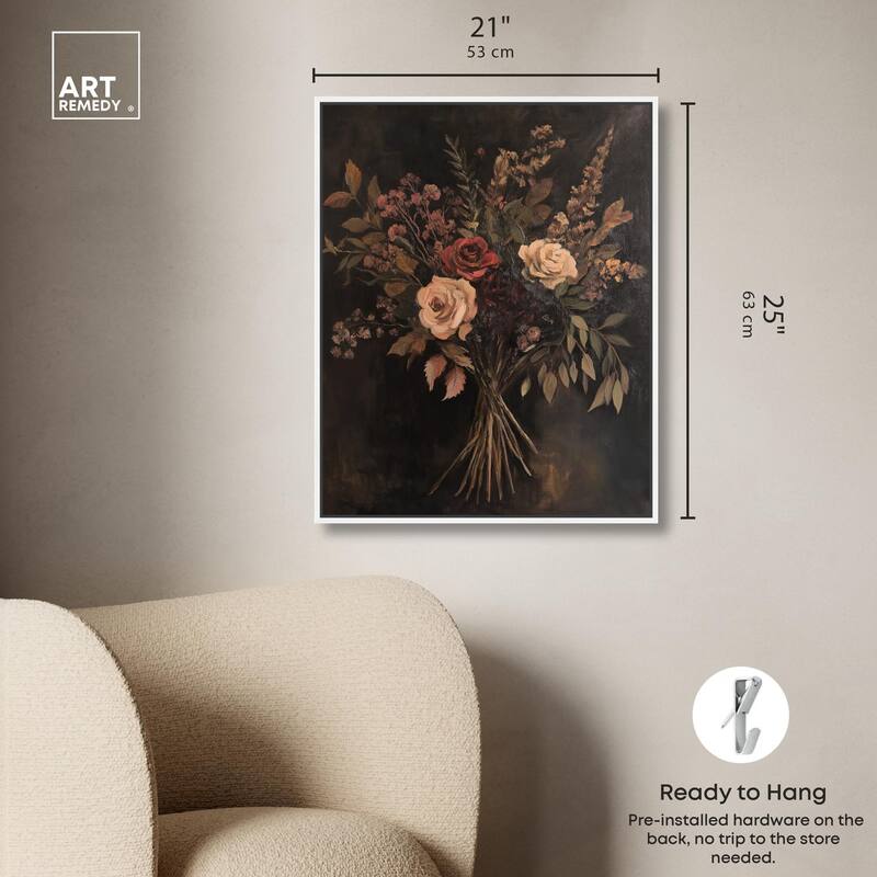 Rustic Roses Canvas by Art Remedy