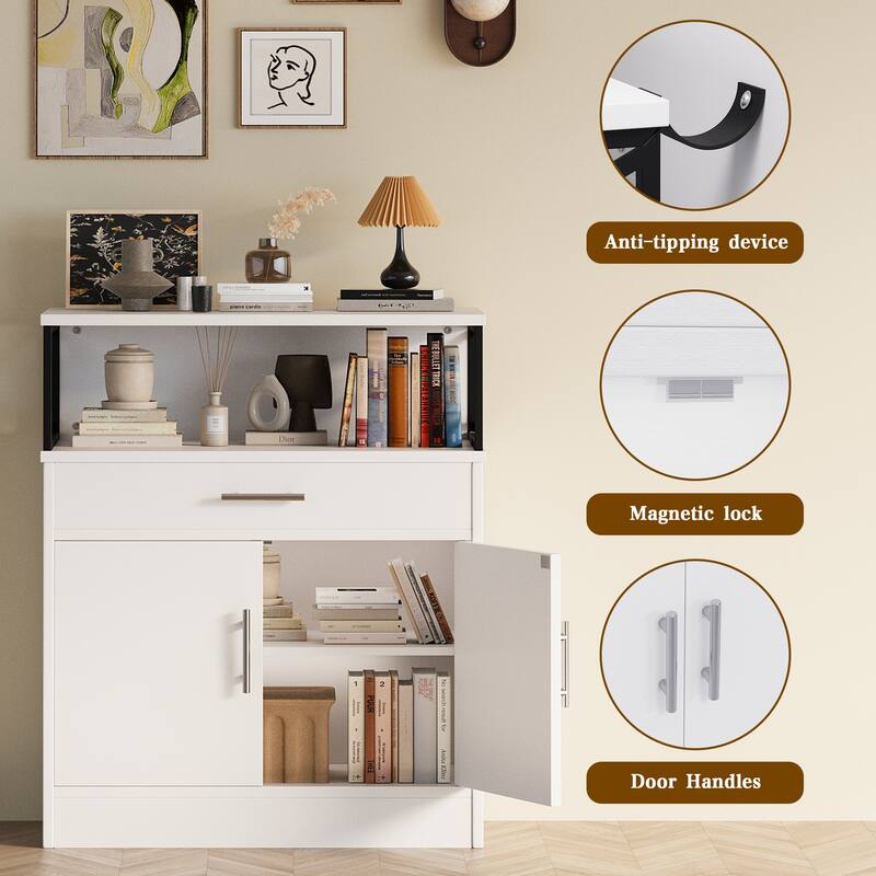 Futzca Sideboard Buffet Cabinet, Kitchen Storage Cabinet