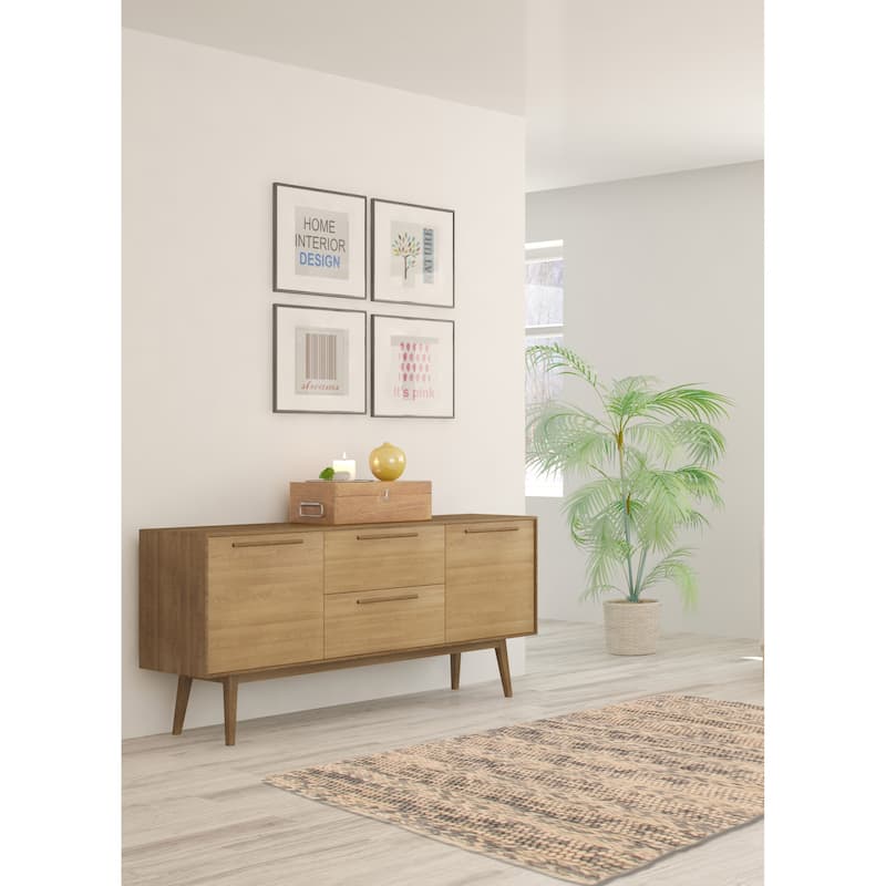 ECARPETGALLERY Braid weave Sienna Grey Wool Rug - 3'3 x 5'1