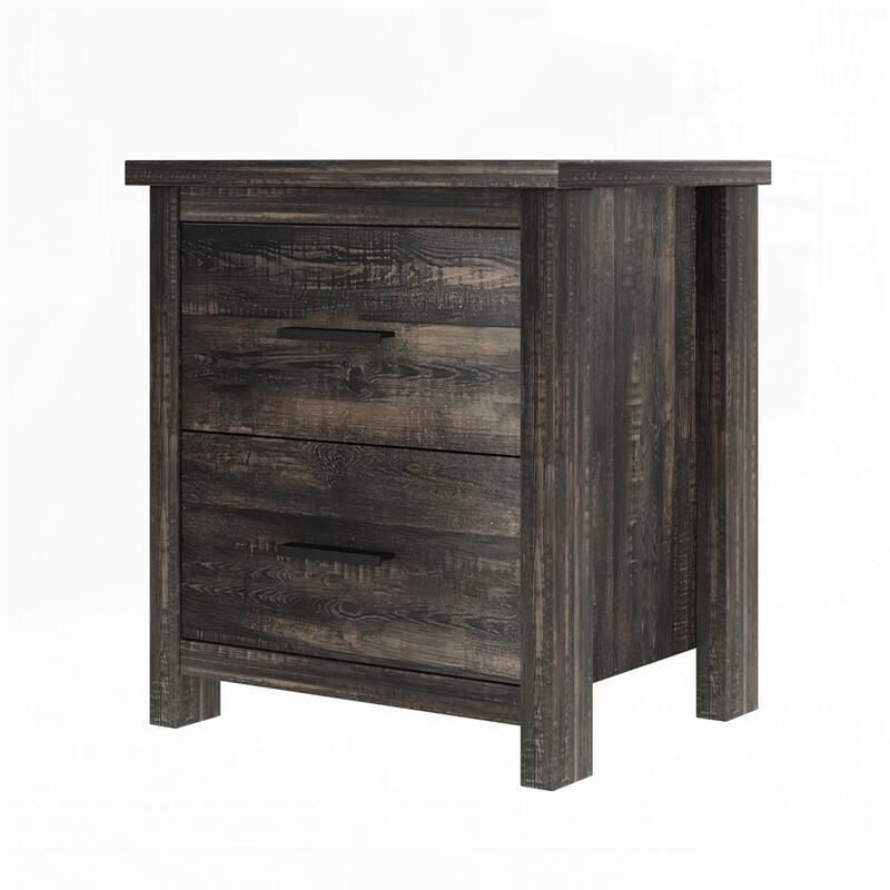 Wooden Bed Frame with Storage Headboard and Charging Station Bedroom Sets