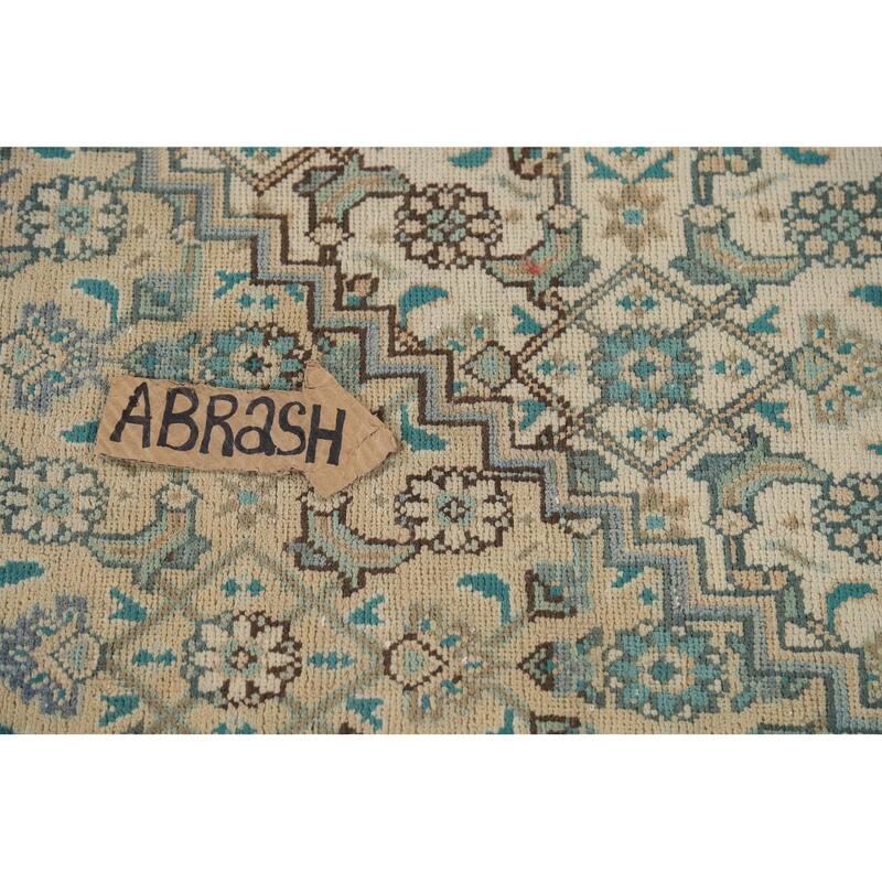 Geometric Tabriz Persian Area Rug Handmade Oriental Pink Wool Carpet - 8'4"x 11'5"
