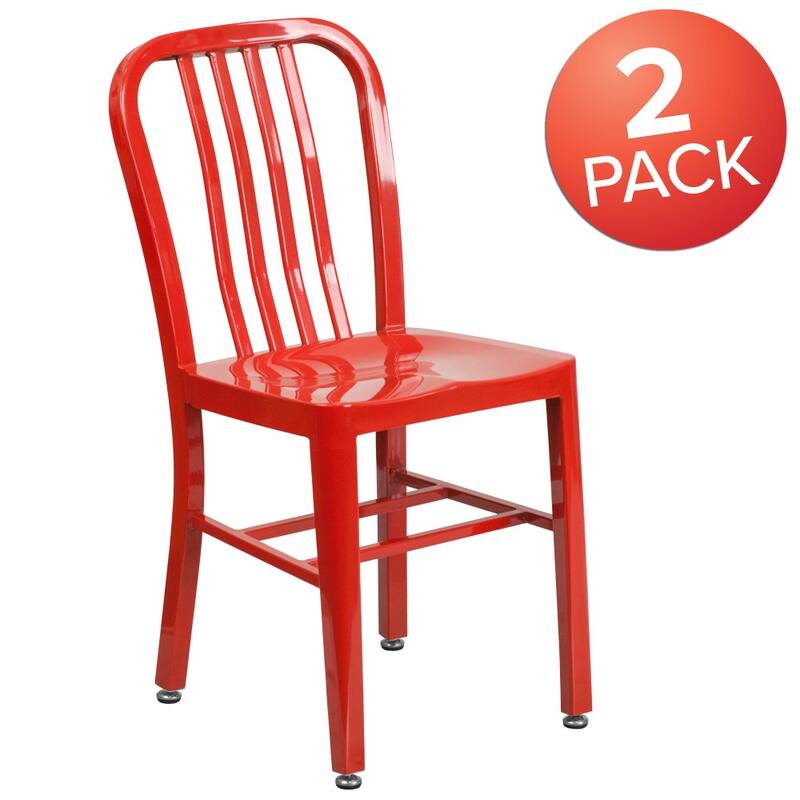 2 Pack Metal Indoor-Outdoor Chair