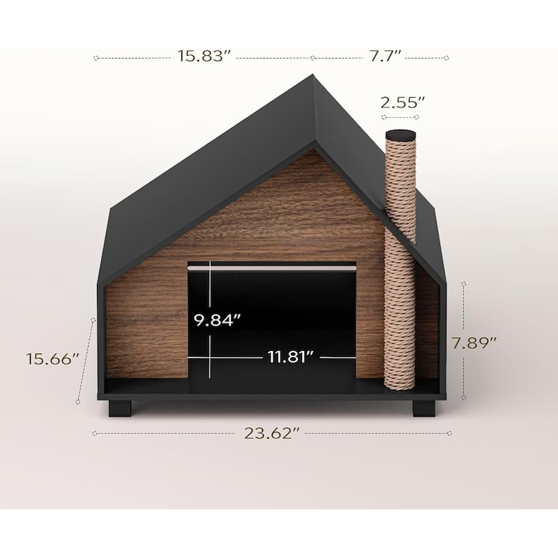 Roomfitters Wooden Cat House Outdoor Indoor, Durable Pet House for Cats, Cat Lodge, Animals Cat House with Air Vents