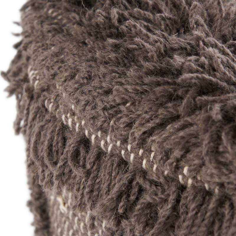 Roja Handcrafted Wool & Cotton 16 X 16 Foot Stool