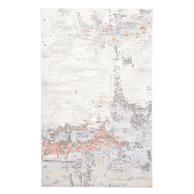ECARPETGALLERY Machine Made Arlo Ivory Area Rug - Ivory - 5'0 x 8'0