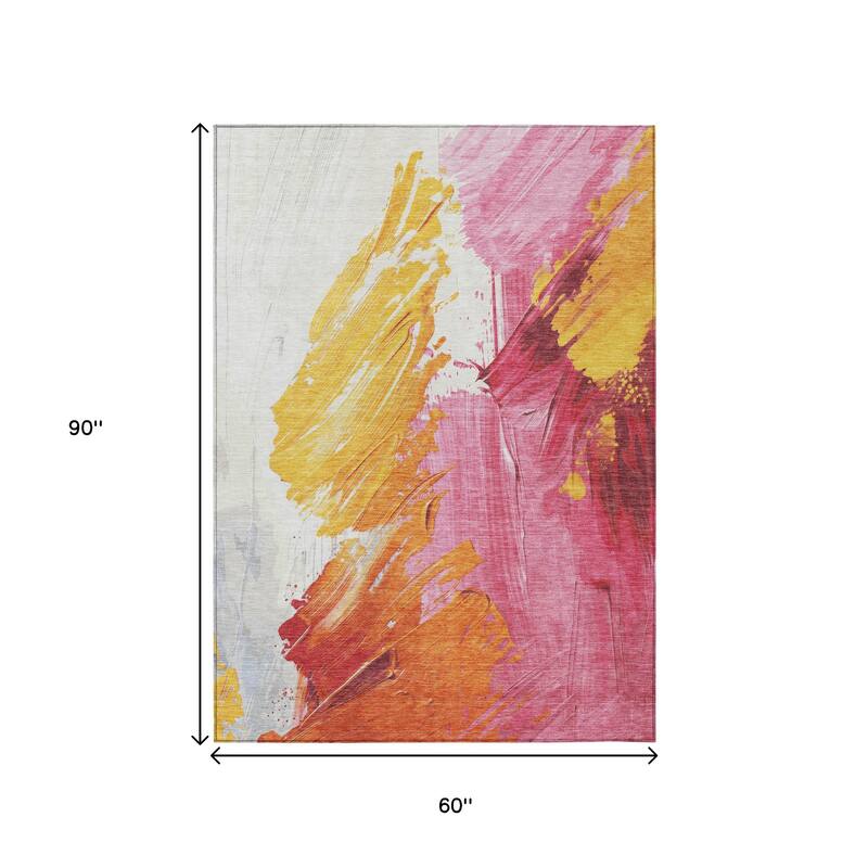 HomeRoots Abstract Transitional Rectangle Outdoor Rug