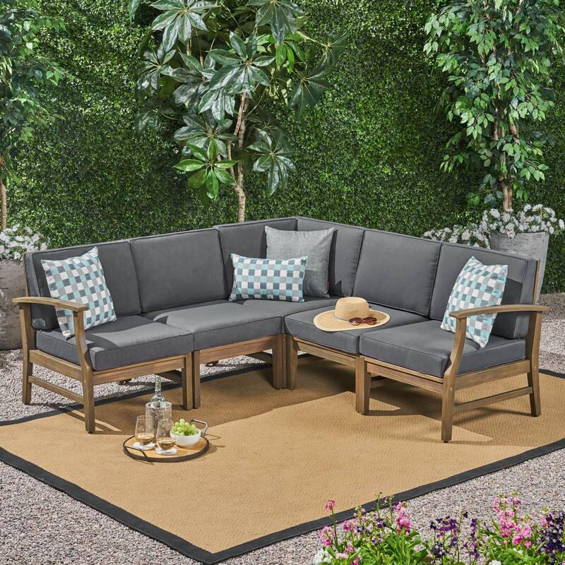 Perla Outdoor 5-piece Chat Set by Christopher Knight Home