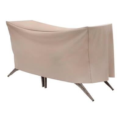 Modern Leisure Basics Patio Bistro Table & Chair Set Cover, 65"L X 32"W X 30"H, Beige - 65" x 32" x 30"