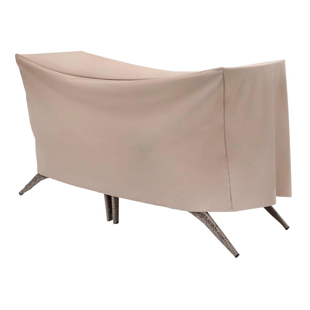 Modern Leisure Basics Patio Bistro Table & Chair Set Cover, 65"L X 32"W X 30"H, Beige - 65" x 32" x 30"