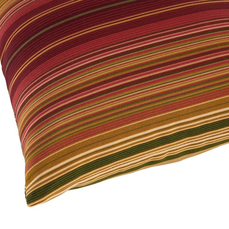 Kinnabari Stripe Outdoor Rectangle Toss Pillows (Set of 2)