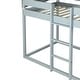 preview thumbnail 40 of 51, Solid Wood Twin Over Twin Bunk Bed with Tent, Playhouse Loft Bedframe