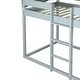 preview thumbnail 8 of 34, Twin Over Twin House Bunk Bed with Tent, Solid Wood Double Bedframe