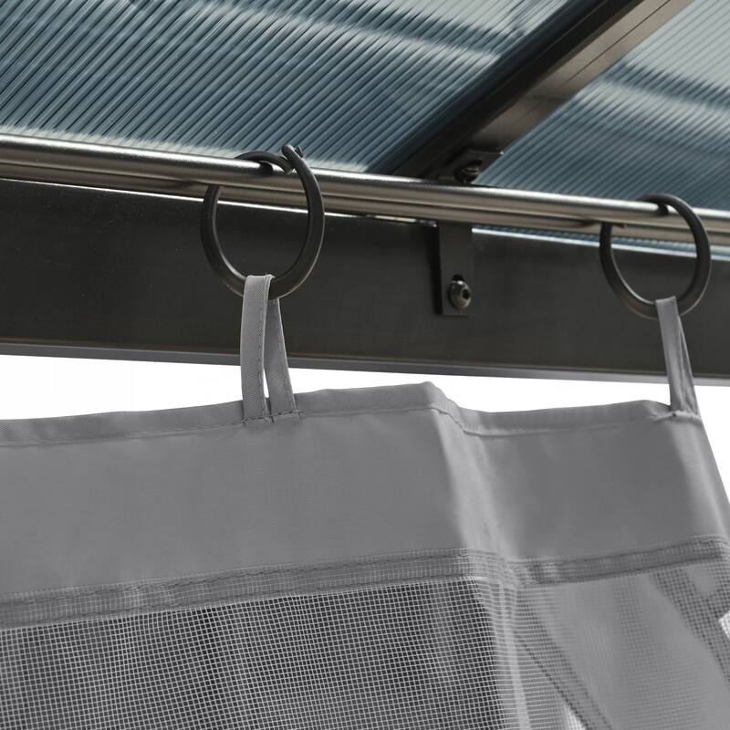 Heavy Duty Double Roof Patio Gazebo with Aluminum Frame