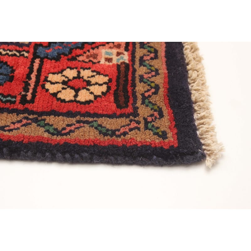ECARPETGALLERY Hand-knotted Andelz Navy Wool Rug - 3'6 x 9'3