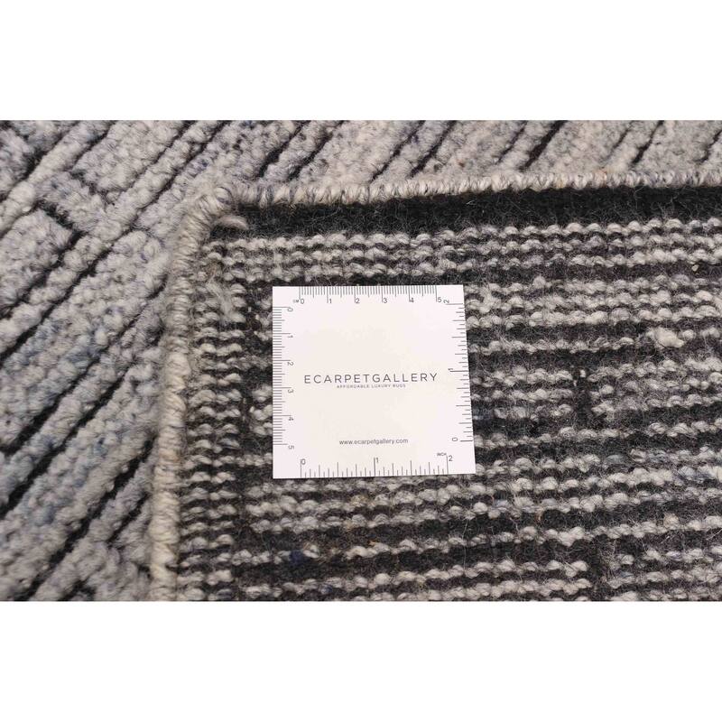 ECARPETGALLERY Hand-knotted Tangier Grey Wool Rug - 5'3 x 7'10