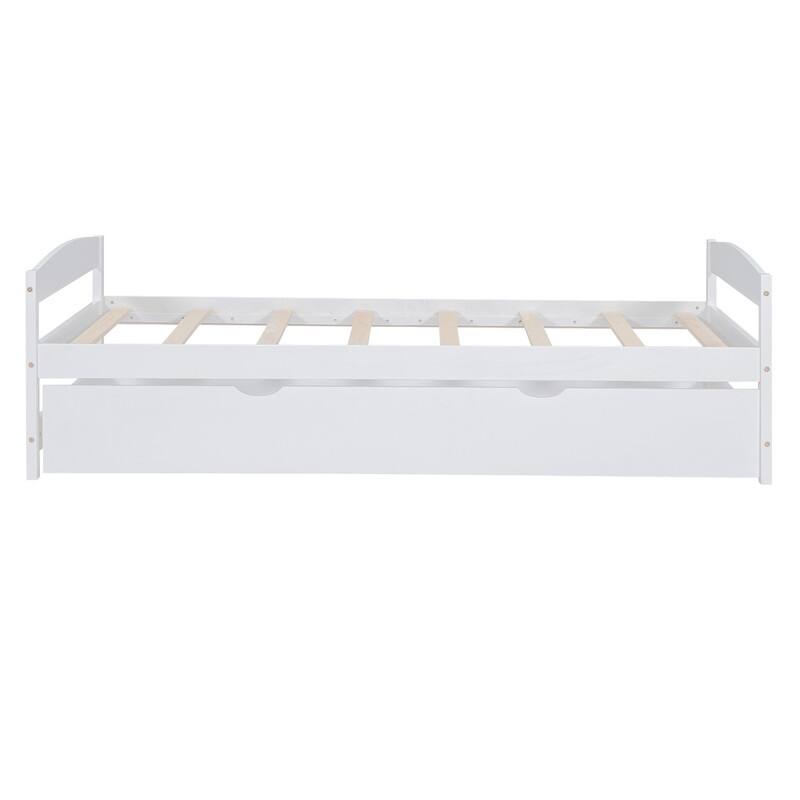 Twin Size Platform Bed with Twin Size Trundle