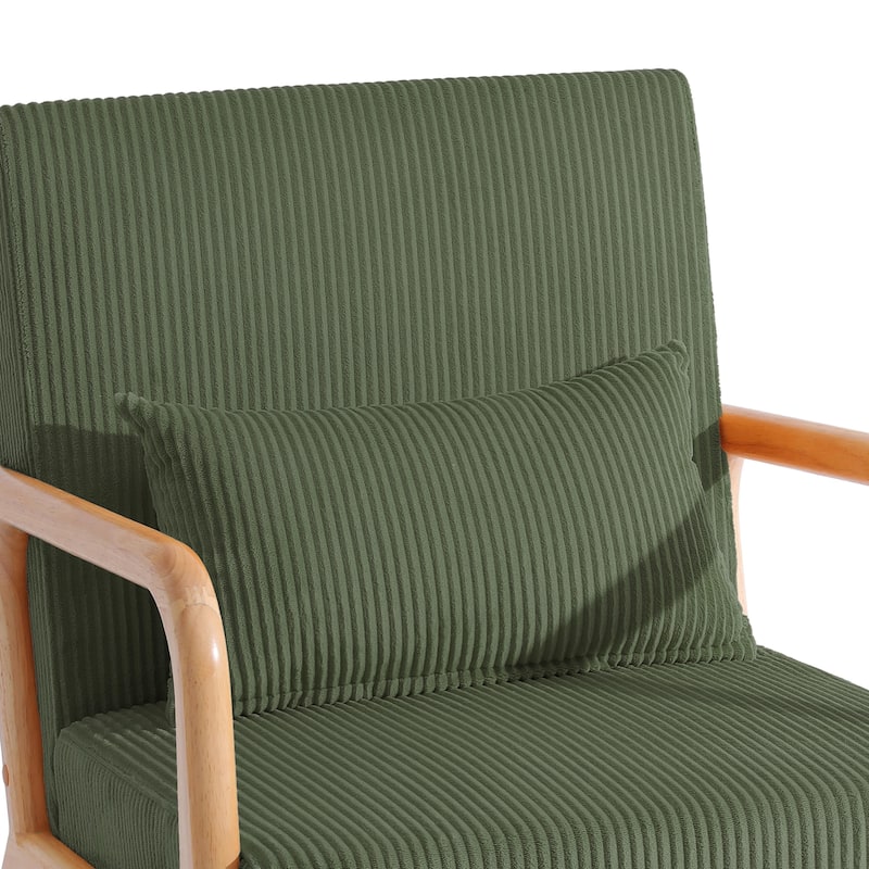 Set of 2 Mid-Century Upholstered Accent Chair with Cushion