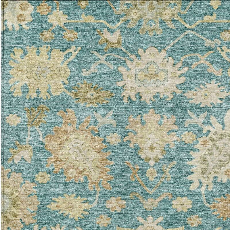 HomeRoots Floral Traditional Rectangle Outdoor Rug
