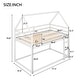 preview thumbnail 4 of 16, Twin over Twin Low Bunk Bed, House Bed with Ladder , White
