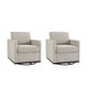 preview thumbnail 148 of 154, Set of 2 Modern Swivel Accent Armchairs Upholstered Arm Chairs