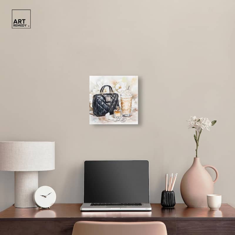 Trinkets and White Floral Canvas by Art Remedy, Gallery Wrapped