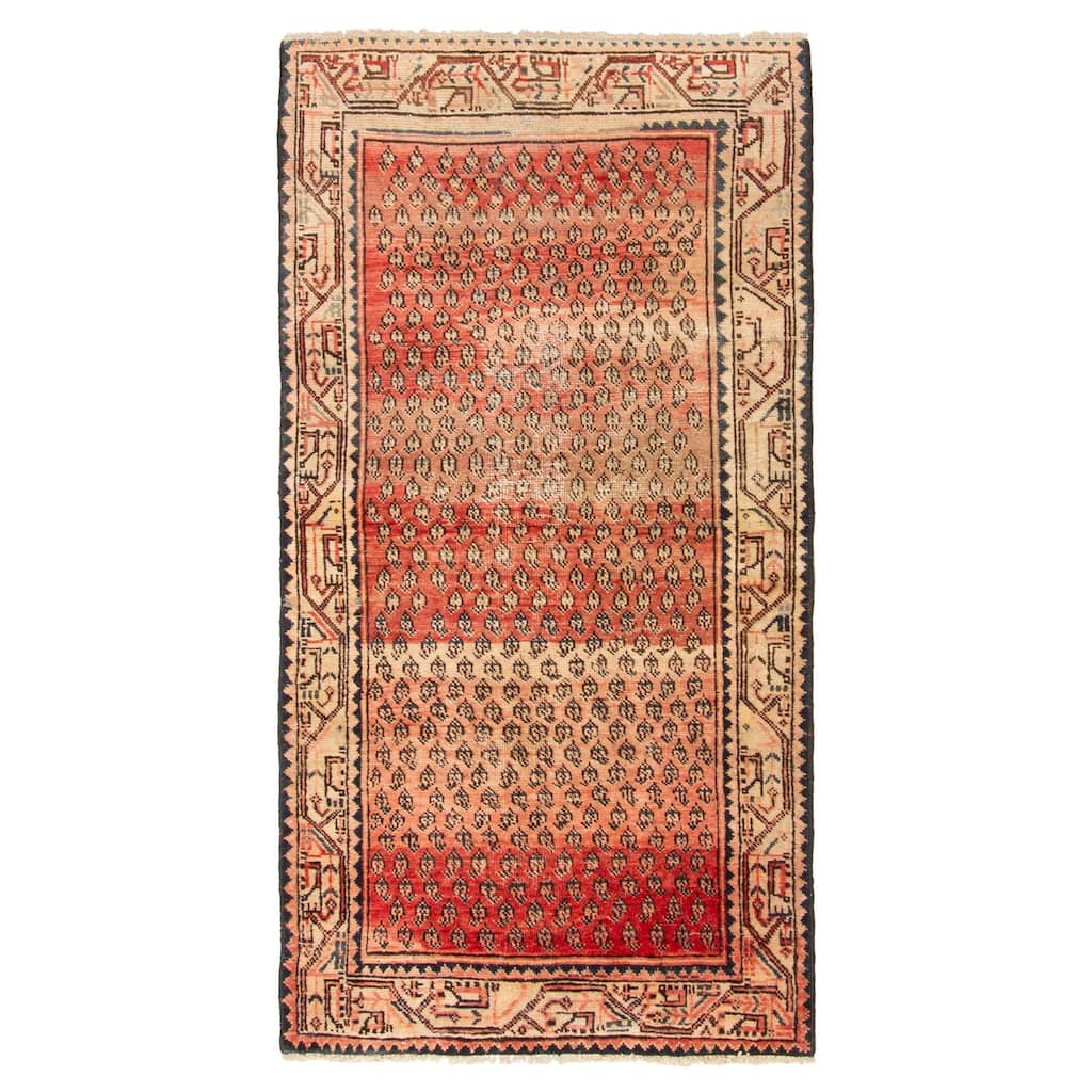 ECARPETGALLERY Hand-knotted Andelz Red Wool Rug - 3'4 x 6'6
