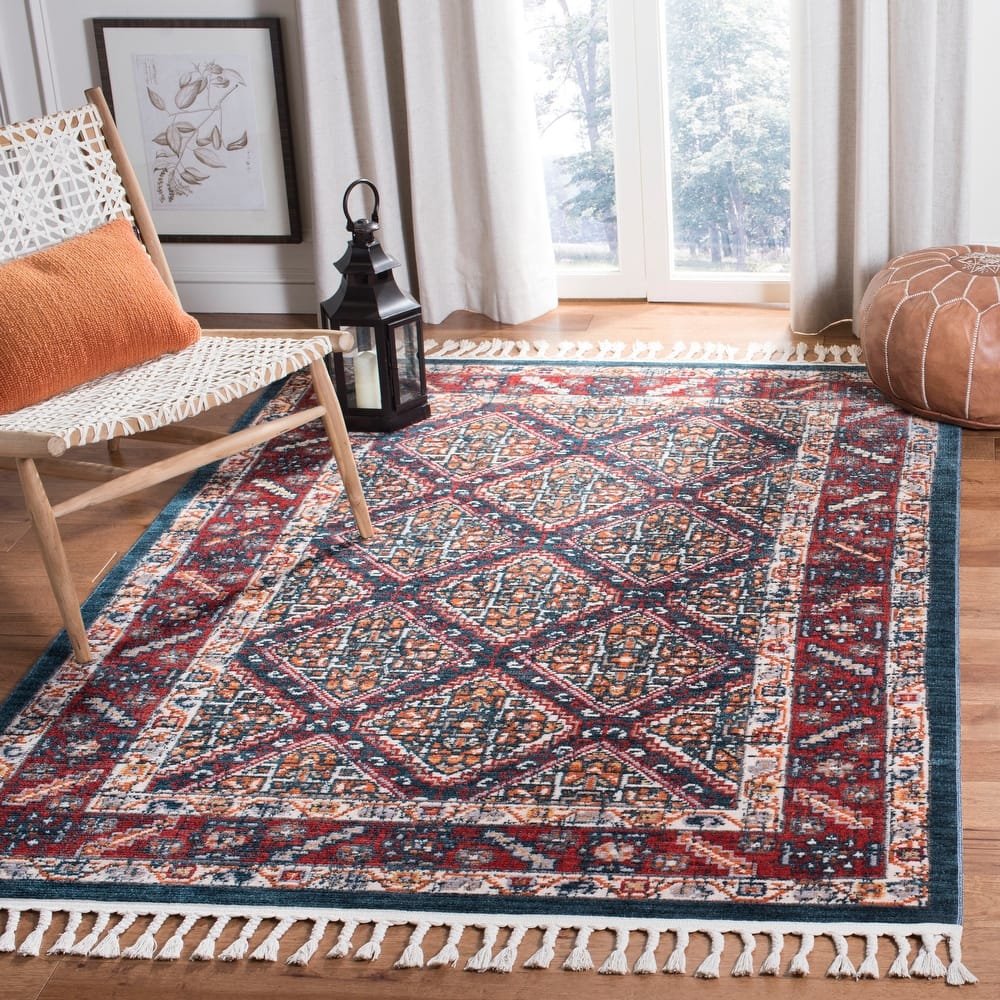 SAFAVIEH Farmhouse Dagbjort Boho Tribal Polyester Rug