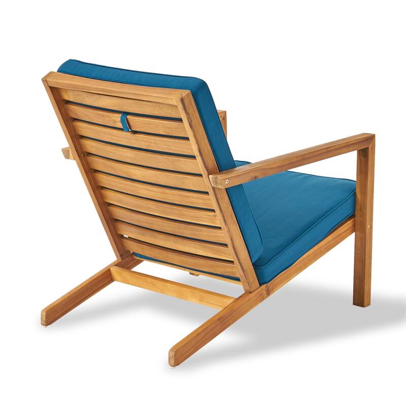 Roomfitters Leah 3-Piece Outdoor Chat Set, Patio Conversation Chairs with Side Table for Garden or Deck, Brown