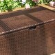 preview thumbnail 37 of 73, Glitzhome 140 Gallon Outdoor Patio Oversize Storage Bench Wicker Table Deck Box