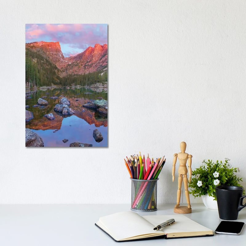 iCanvas "Hallett Peak, Dream Lake, Rocky Mountain National Park, Colorado" by Tim Fitzharris Canvas Print - 12x8x0.75