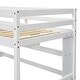 preview thumbnail 9 of 7, Twin Loft Bed with Built-in Desk and Bookcase Guardrails, White