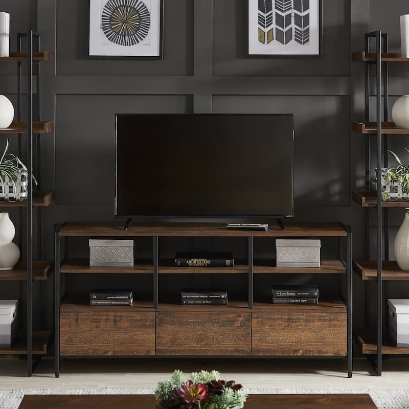 Corey Rustic Brown TV Stand Console Tables by iNSPIRE Q Modern