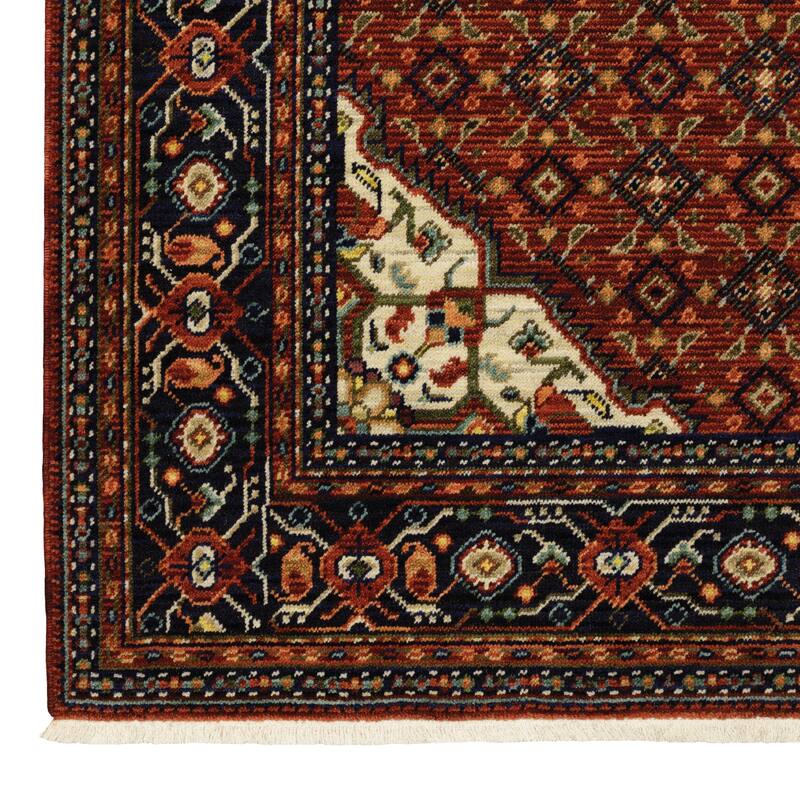 Style Haven Leander Persian Inspiration Fringed Wool Blend Area Rug