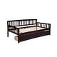preview thumbnail 8 of 25, Kids Daybed Wood Sofa Bed with Pull-out Storage Drawers Twin Size Platform Storage Bed with Headboard Footboard Guardrails