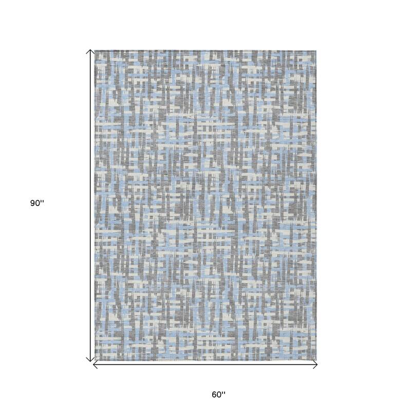 HomeRoots Abstract Transitional Rectangle Outdoor Rug