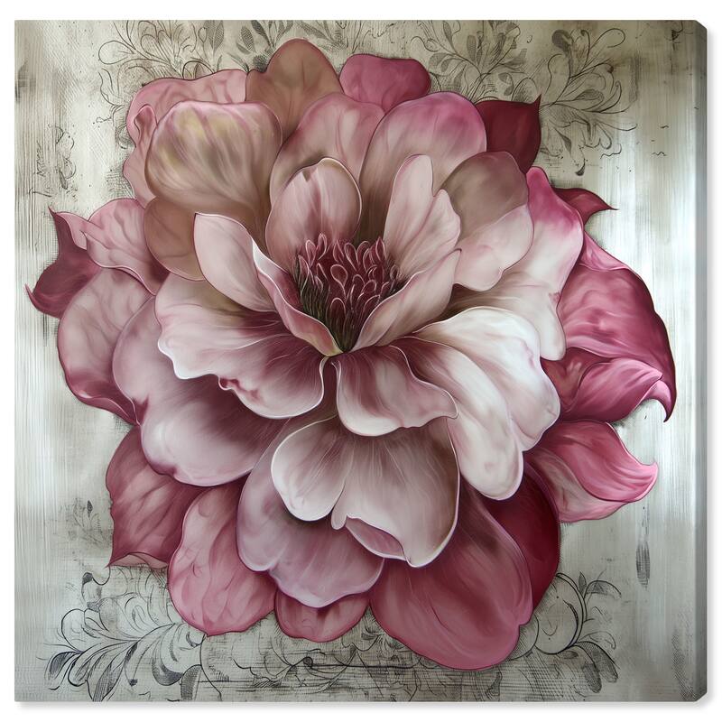 Art Remedy Darla Gallery Wrapped Floral Fine 1 Piece Canvas Wall Art - 12 x 12