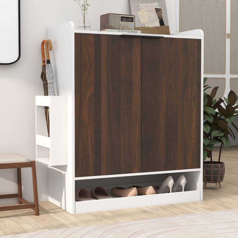 6-Tier Shoe Storage Cabinet with Slide Out Shelf and Umbrella Stand