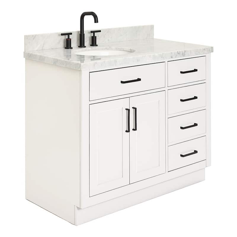 Ariel T043SLCWOVO Hepburn 43" Free Standing Single Basin Vanity Set
