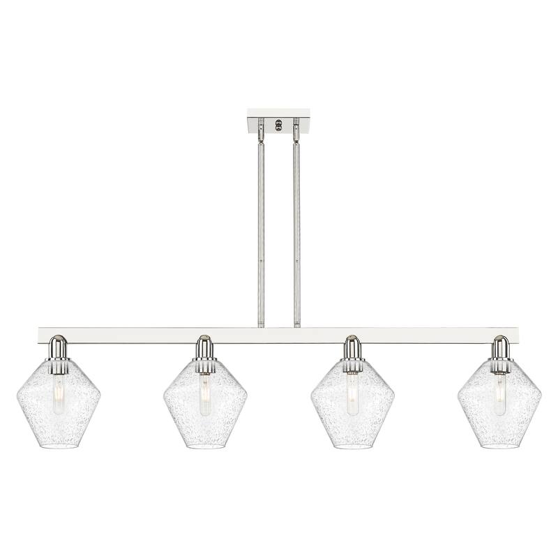 Innovations Lighting Endless Possibilities Arcadia - Cindyrella - 4 Light 51" Stem Hung Island Light - Polished Nickel/Seedy