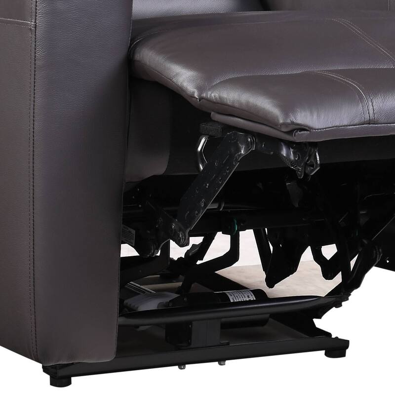 Brown Top Grain Leather Match Power Motion Recliner
