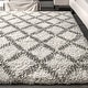 preview thumbnail 12 of 10, Nuloom Sharika Lattice Shaggy Area Rug