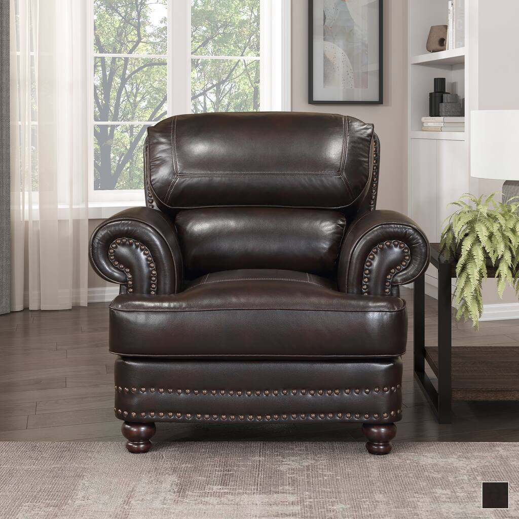 Mariposa Breathable Faux Leather Living Room Chair - 43.5" x 43" x 39"