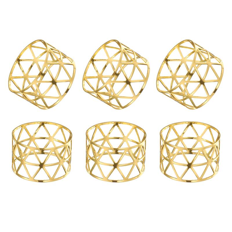 Napkin Rings Metal Triangle-Shaped Napkin Holder for Dinner