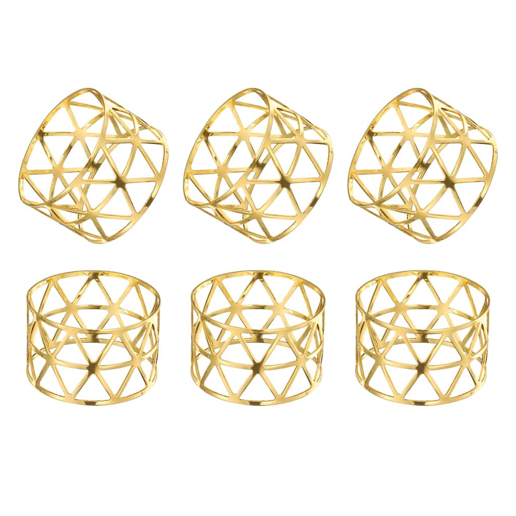 Napkin Rings Metal Triangle-Shaped Napkin Holder for Dinner