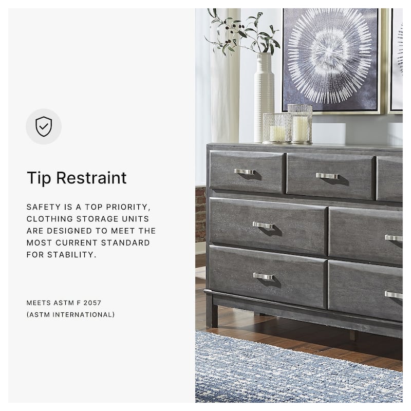 Signature Design By Ashley Caitbrook Weathered Gray 7-Drawer Dresser