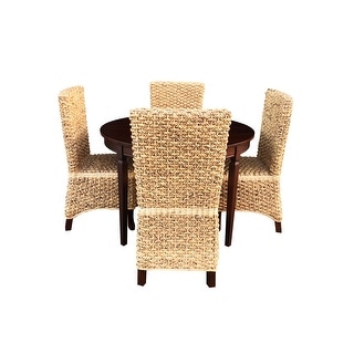 Capital Round Dining 5pc Set w/ Seagrass Chairs