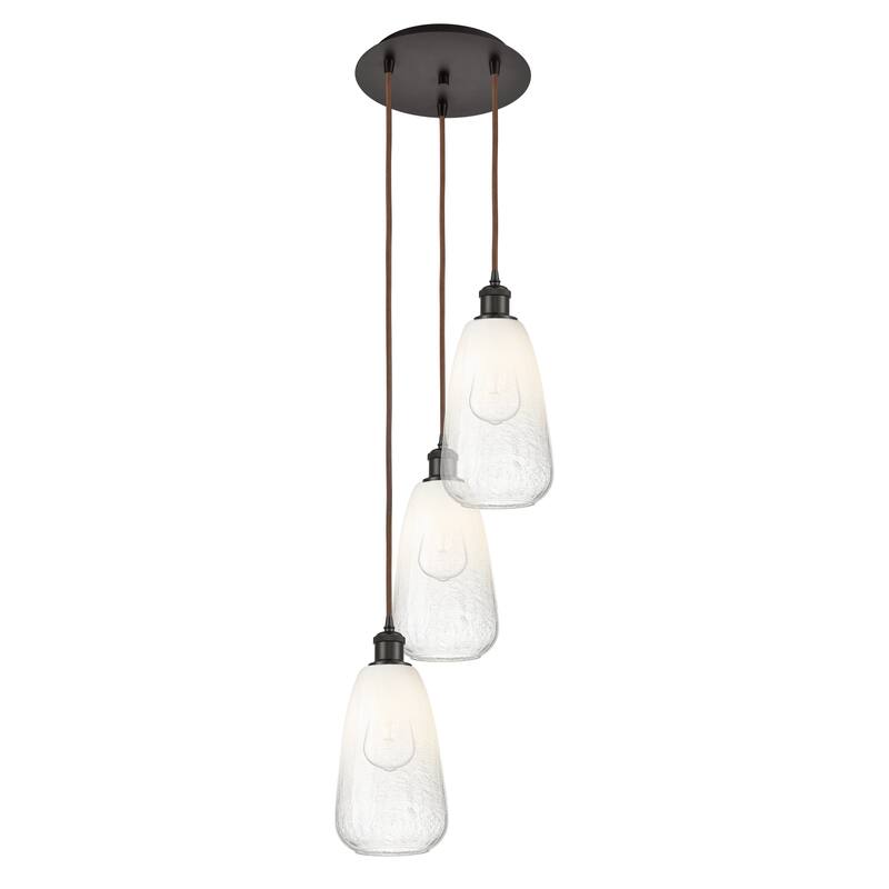 Innovations Lighting Endless Possibilities Ballston - Brookhaven Almond - 3 Light 13" Cord Hung Multi Pendant - Oil Rubbed Bronze/Opal