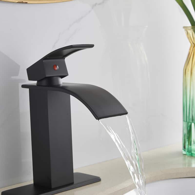 Modern Single-Handle Waterfall Bathroom Faucet