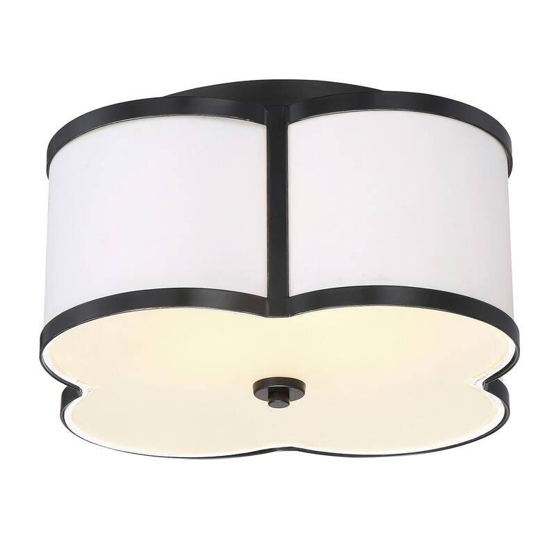 Meridian M60020 3 Light 16" Wide Flush Mount Drum Ceiling Fixture