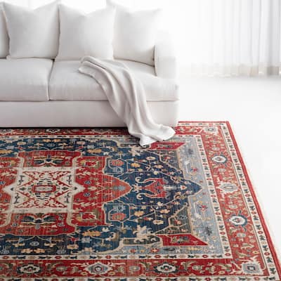Lauren Ralph Lauren Camille Traditional Medallion Rug Fringe